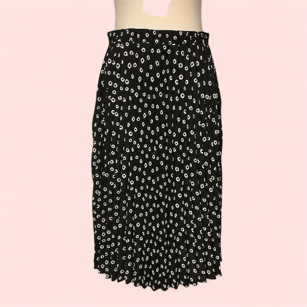 NWT Single Thread Black Midi Polka Dot Skirt